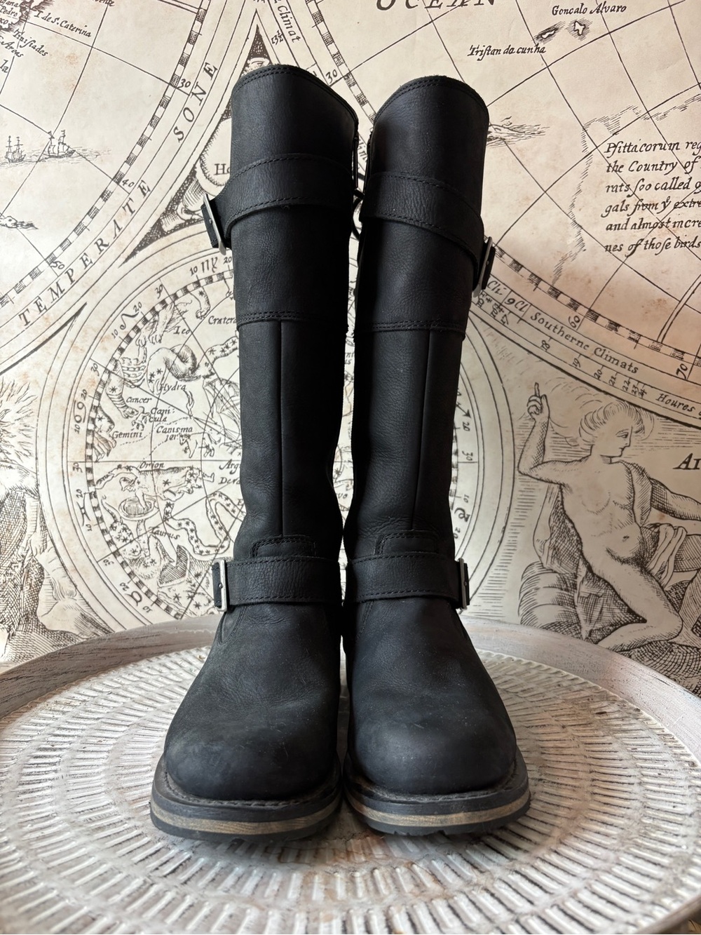 Harley Davidson size 8 Kirtland Black Knee High Riding Boots EUC - Picture 3 of 12